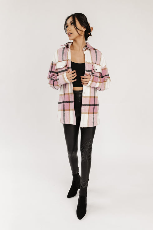 On The Verge Plaid Jacket// Pink *RESTOCKED*